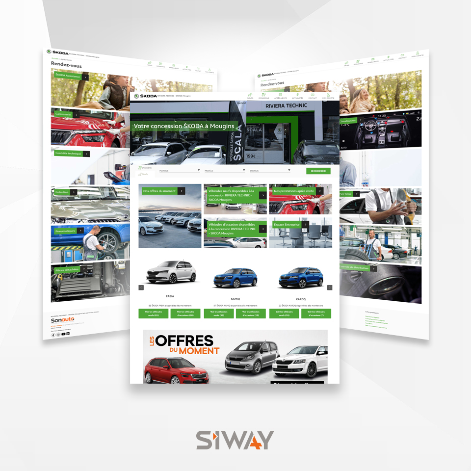 Mise en place d’un nouveau site responsive pour le concessionnaire Skoda Mougins